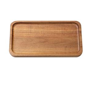 Japanese Style Round Square Rectangular Acacia <strong>Wood</strong> Polished Tray for Fruit Candy Cake Household Dinner <strong>Plates</strong> - Product Image 5