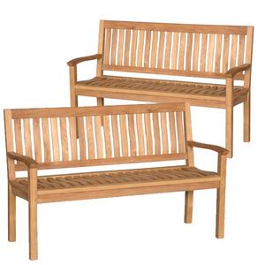 Banco de jardín de madera de muebles de patio de teca de estilo moderno de 3 plazas de alta calidad para uso al aire libre en parques y hoteles - Product Image 3