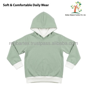 เสื้อฮู้ดเด็กผ้าฝ้าย 100% ทนทาน ใส่ได้ทั้งเด็กชายและเด็กหญิง นุ่มสบาย ขนาดสั่งทำได้ เสื้อฮู้ดแบบสวมพร้อมปลายแขนริบ สำหรับใส่ลำลอง ผู้จำหน่ายขายส่ง - Product Image 2