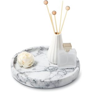 Bandeja de servicio de mármol de lujo Decoración de hotel Organizador de joyas Bandeja de servicio de mármol Precio al por mayor - Product Image 2