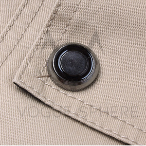 Blouson Bomber en Toile à Col Montant avec Logo Personnalisé pour Hommes, Tailles Plus, Couleur et Design Personnalisés, Prix d'Usine - Product Image 4