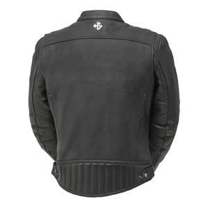 Premium Quality <b>Men's</b> Custom Cow Skin Jacket Factory New Fashionable Design Stand Collar Coated Processing Best Customizable - Product Image 2