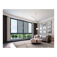 Fenêtre coulissante en aluminium sur mesure, grande taille, avec moustiquaire en acier inoxydable, double vitrage trempé, résistante aux impacts des ouragans