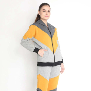 Conjunto Deportivo Casual de 2 Piezas, Estilo Urbano, Color Liso, Personalizado con Estampado Puff, para Mujer, Corte Regular, Felpa de Algodón, Venta al Por Mayor - Product Image 4