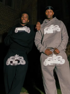 ชุดวอร์มผู้ชายมีฮู้ดและกางเกงวอร์มมีซิปแบบวินเทจ - Product Image 5