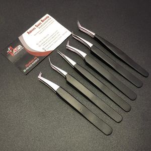 Pinzas para Extensión de Pestañas de 90 Grados, Diseño Delgado, Logotipo Personalizado, Profesional, Negras, Sostenibles, de Acero Inoxidable, Puntiagudas - Product Image 6