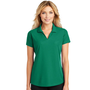100% poliéster verde manga corta señoras Golf camisas algodón transpirable suelto Casual Polos - Product Image 3