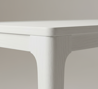 Table basse console rectangulaire moderne, couleur blanche, meubles de salon durables en bois