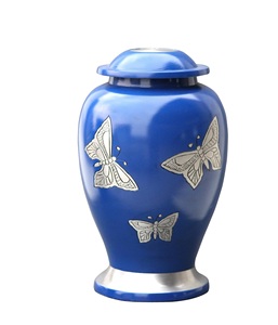 Urna de cremación de mariposa para cenizas, urna hecha a mano para adultos para cenizas de mascotas, contenedor de entierro para restos humanos, urna funeraria conmemorativa - Product Image 1