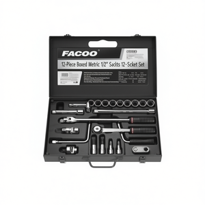 Jeu de douilles métriques Facom de 12 pièces en boîte, douilles à 12 points de 1/2'' - Product Image 2