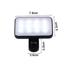 Poche LED Selfie Lumière pour <span class=keywords><strong>IPhone</strong></span> IPad Téléphone Portable Ordinateur Portable Clip Flash Remplir Vidéo Photo <span class=keywords><strong>Ringlight</strong></span> Photographie Lampe - Product Image 5