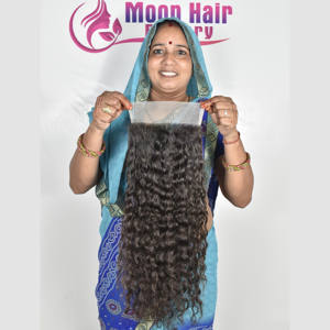 ผมปลอมแบบลอนคุณภาพส่งออกใหม่ สีดำธรรมชาติ เนื้อผมหลวม สำหรับผู้หญิง ใส่ได้ทุกวัน งานปาร์ตี้ และใช้ในร้านเสริมสวย มีจำหน่าย - Product Image 1