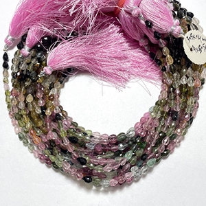 Piedra preciosa natural, turmalina multicolor, forma de gota facetada, Briolette, cuentas en forma de lágrima, hebra larga de 8 pulgadas, joyería ASP GEMS, joyería de La LT-154 - Product Image 4