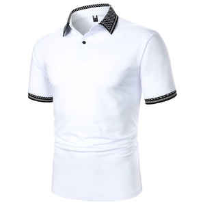 Camisetas de golf para hombre, ropa de calle transpirable, superventas, nuevo último diseño, camisetas de polo en blanco de bajo precio de poliéster 100% - Product Image 2