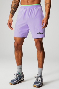 Shorts d'entraînement 2-en-1 pour hommes, durables, à séchage rapide, avec logo sur le devant, poches et couche de compression intérieure, design sportif léger - Product Image 4