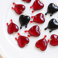 Pas cher DIY Chrétien Classique Plaqué Or et Rhodium Blanc Transparent Résine Acrylique Coeur Charm Pendentifs