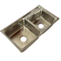 Évier de cuisine double compartiment Leimanxi en acier inoxydable 304, épaisseur 0,62 mm, finition électrolytique, pour cuisine moderne