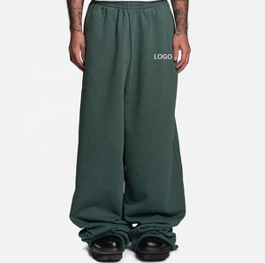 Vente en gros de pantalons larges évasés baggy décontractés pour hommes avec logo personnalisé pantalons à jambes larges pour hommes pantalons à jambes larges sur mesure grande taille - Product Image 1