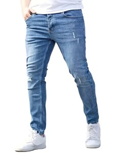 Personalizar ropa de alta calidad 100% algodón lavado azul Denim para mujeres tamaño personalizado más tamaño de cintura media Jeans - Product Image 2