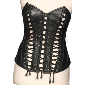 promotionWomen Faux Leather <b>Corset</b> Gothic Bralette Oem Logo Faux Suede Leather Bustier <b>Body</b> Shaping Crop Top Women - Product Image 2