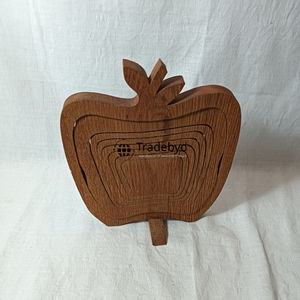 Panier à fruits secs multifonctionnel moderne de qualité supérieure en bois naturel, écologique, fait à la main, Tradebyd - Product Image 5