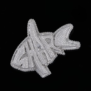 High Quality Custom Styles <b>Letter</b> Pendant <b>Silver</b> 925 Moissanite Iced Out Name Pendant <b>Necklace</b> for Men Hip Hop Jewelry Gifts - Product Image 2