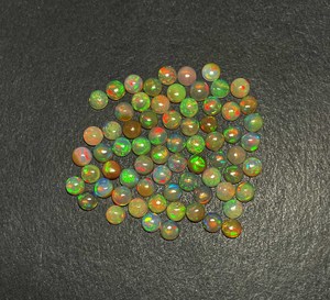 Ópalo Etíope Natural Redondo Cabujón Piedra Suelta Certificado IGI con Efecto de Color/Fuego para Fabricación de Collares 2-10 MM - Product Image 4