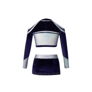 Uniforme de cheerleading pour filles imprimé sur mesure de haute qualité |   Ensemble de tenue de cheerleading professionnel, logo personnalisé, 100% polyester, rapide - Product Image 3