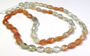 Las mejores cuentas facetadas de piedra solar naranja de 6-10mm, gemas de corte ovalado Natural de 17 ", piedras preciosas sueltas altas, joyería africana, juego de Color alto - Product Image 2