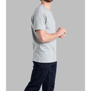 โรงงานขายส่งเสื้อยืดผู้ชายแบรนด์ของคุณเอง แขนสั้น ผ้าถักผสมใยไผ่และฝ้าย น้ำหนัก 300 กรัม เป็นมิตรกับสิ่งแวดล้อม เนื้อผ้าหนา - Product Image 3