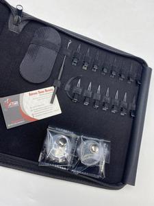 Kit d'outils de pinces d'extension de cheveux en acier inoxydable de qualité chirurgicale Pince à cheveux à boucle multifonctionnelle noire mate avec microbilles - Product Image 3