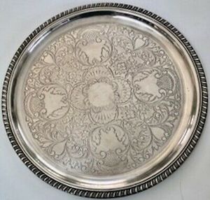 Bandeja de servicio de hierro con asas de latón, bandeja de hierro Natural para decoración de bodas, aspecto de lujo para hoteles, casas y restaurantes - Product Image 6