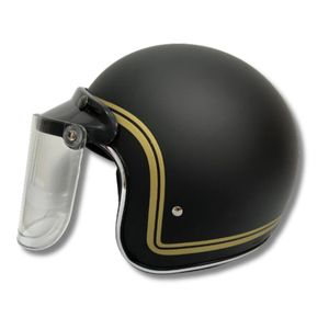 Nuevo Casco Abierto Retro de Alta Calidad CRX Bogo-X ABS Negro Mate |   Visera Ligera Personalizable con Certificación SNI - Product Image 4