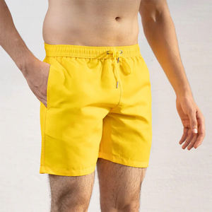 High Quality Heat Sensitive Casual Adult Yellow Color Quick Dry Waterproof Breathable Eco-Friendly <b>Knee</b> <b>Length</b> <b>Men's</b> <b>Shorts</b> - Product Image 5