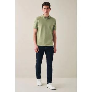 เสื้อโปโลผู้ชายกีฬากอล์ฟผ้าโพลีเอสเตอร์แบบเรียบ - Product Image 2