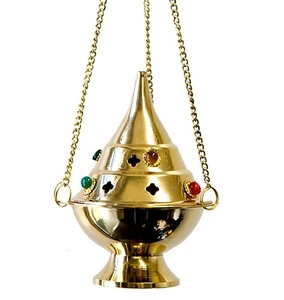 Brûleur d'encens à charbon de bois en laiton de qualité supérieure Brûleur d'encens tibétain en laiton pour la maison. - Product Image 2