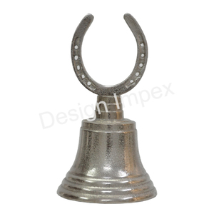 Cloche décorative OEM ODM personnalisé métal artisanat maison religieux décoratif cheval chaussure cloche vente en gros argent cloche événement fournitures - Product Image 1