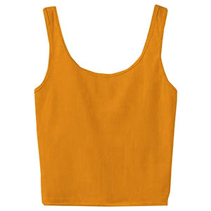 Débardeur basique court pour femme avec col carré et bretelles épaisses de couleur unie par Sweaty Rocks Débardeurs côtelés unis avec côté - Product Image 2