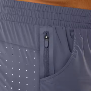 Top Design haute qualité Polyester/Nylon couleur unie hommes Cargo Shorts taille élastique séchage rapide respirant Fitness Jogging Shorts - Product Image 6
