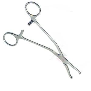 Pinzas Ortopédicas Quirúrgicas Curvas Dingman para Sujeción de Huesos |   Herramienta Médica Manual de Acero Inoxidable de Alta Calidad con Certificación CE para Huesos - Product Image 2