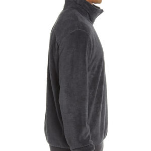 สเวตเตอร์ผู้ชายผ้าฟลีซแบบสวมศีรษะซิป1/4เนื้อผ้าระบายอากาศได้ดีผลิตจากผ้าฝ้ายออกแบบได้ตามต้องการ - Product Image 3