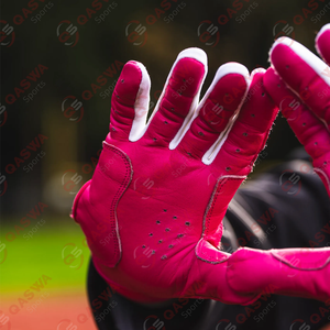 Guantes de bateo de béisbol de color naranja con puño corto de cuero Precio al por mayor Guantes de bateo de béisbol de la mejor calidad - Product Image 4