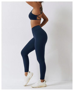 Ropa deportiva para hombre, conjunto de fitness para gimnasio, Top corto asimétrico con cuello oblicuo, pantalones cortos de cintura media, ropa de Yoga bordada Vintage - Product Image 4