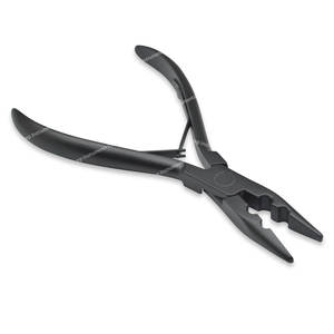 Sharpinst Surgical-Grade Stainless Steel Black Hair Extension <b>Tools</b> Kit 2 Hole <b>Multi</b> Function <b>Pliers</b> 17 CM - Product Image 2