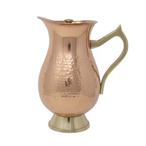Jarra de agua de cobre puro para los Beneficios de Salud de Ayurveda e hidratación diaria Jarra de cobre hecha a mano con diseño tradicional para el hogar - Product Image 4