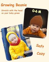 Gorro de Lana Cálido con Puños para Niños Pequeños, Gorro de Bebé para Niños y Niñas, Gorros de Invierno para Niños con Gorros Tejidos