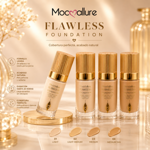 <b>Foundation</b> Liquid Mocoallure Makeup Natural Finish Long Wear 12 Shades Display Bottle - Product Image 4
