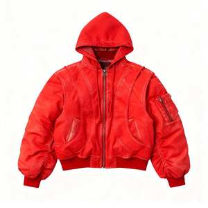 Chaqueta Bomber para Hombre, Ropa de Abrigo de Invierno Premium con Forro de Piel Suave, Costuras Resistentes y Estilo Urbano Moderno - Product Image 3