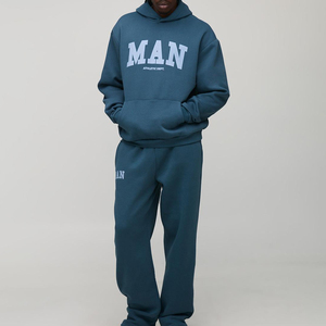 Marque distributeur de survêtements d'hiver décontractés à capuche pour hommes avec impression personnalisée et 100% coton - Product Image 1