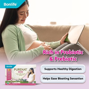 Bonlife Purenat Maman Lait de chèvre en poudre 32g x 15 Sachets Probiotique DHA Enrichi Sans Sucre Ajouté Supplément Nutritionnel pour Adultes